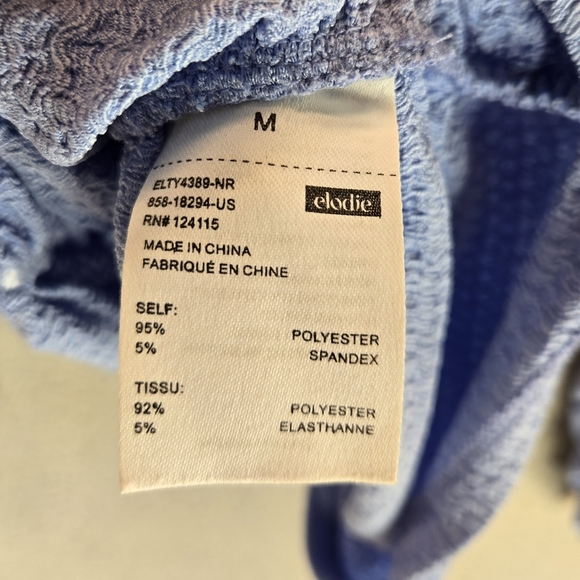 Elodie Womens Top Sz M Purple Ruched Front,Back & Arms. Purple Casual Comfort - Picture 10 of 11